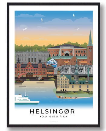 Restparti Helsingør Byplakat Med Hver Kant