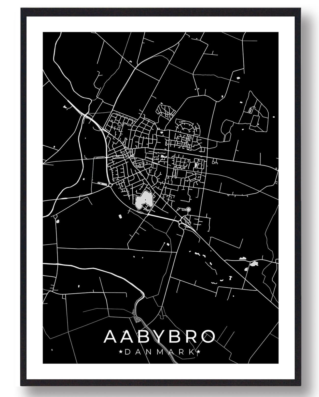 Aabybro By Plakat Sort