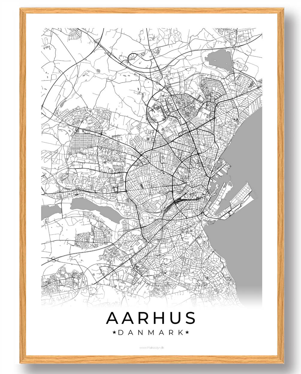 Aarhus By Plakat Hvid