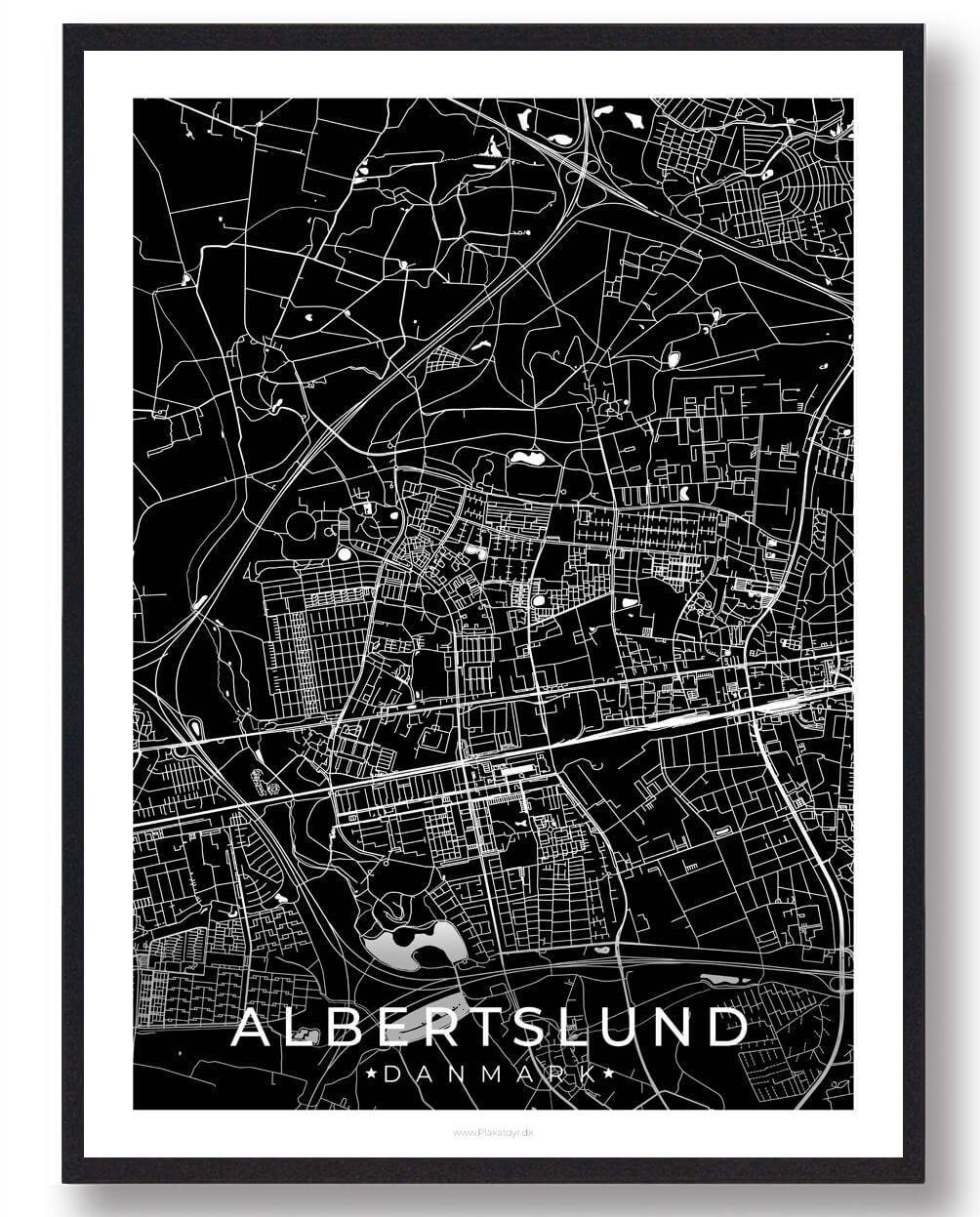 Albertslund By Plakat Sort