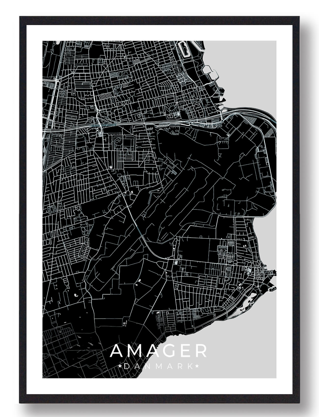 Amager By Plakat Sort