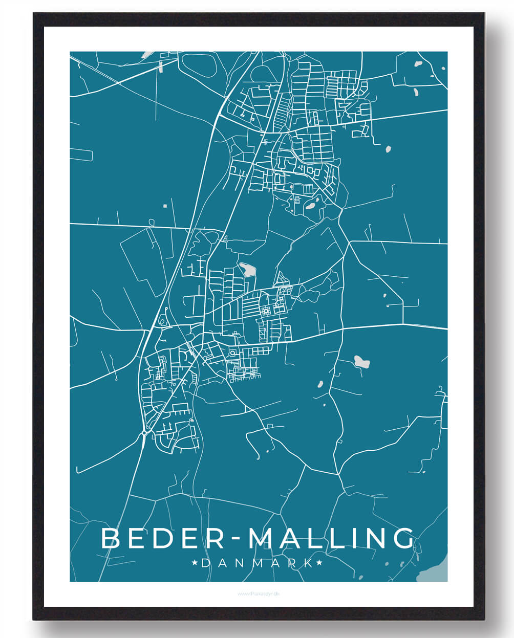 Beder By Plakat Blå