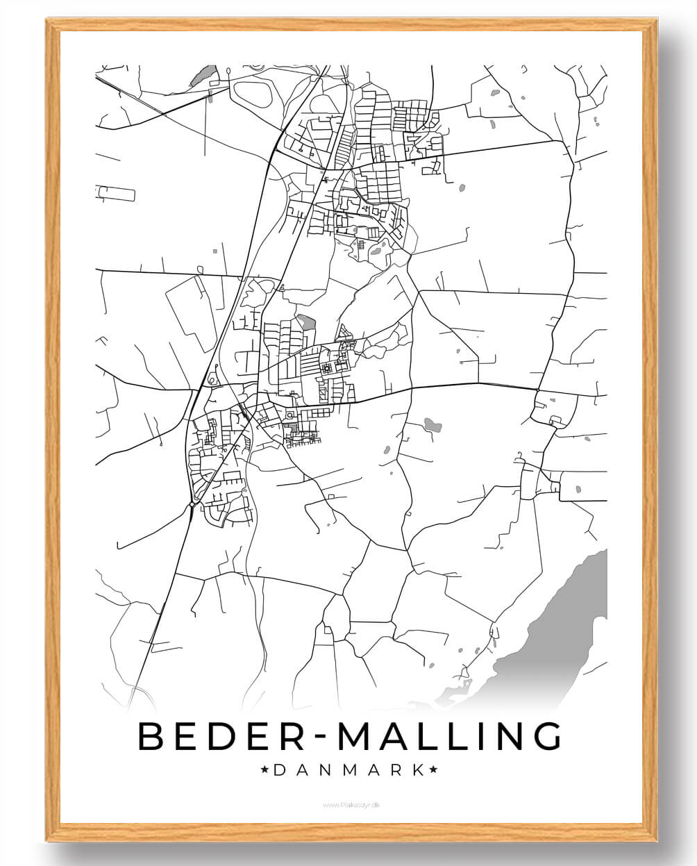 Beder By Plakat Hvid