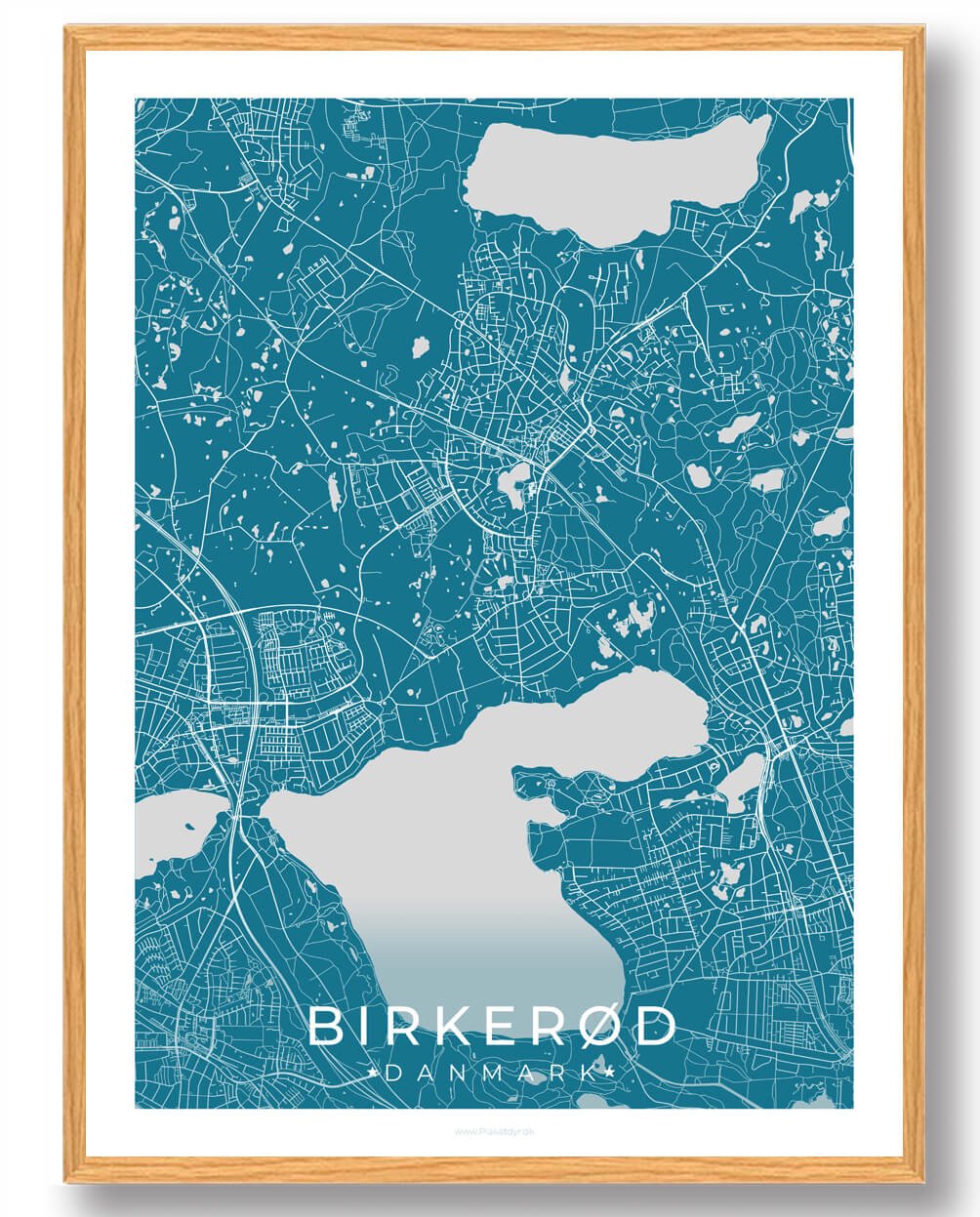 Birkerød By Plakat Blå