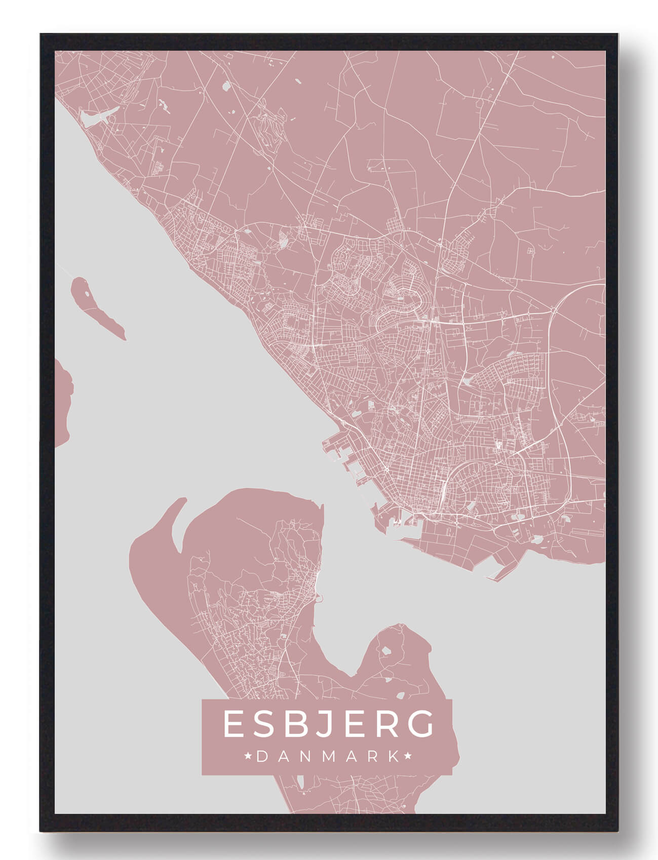 Esbjerg Plakat Lyserød