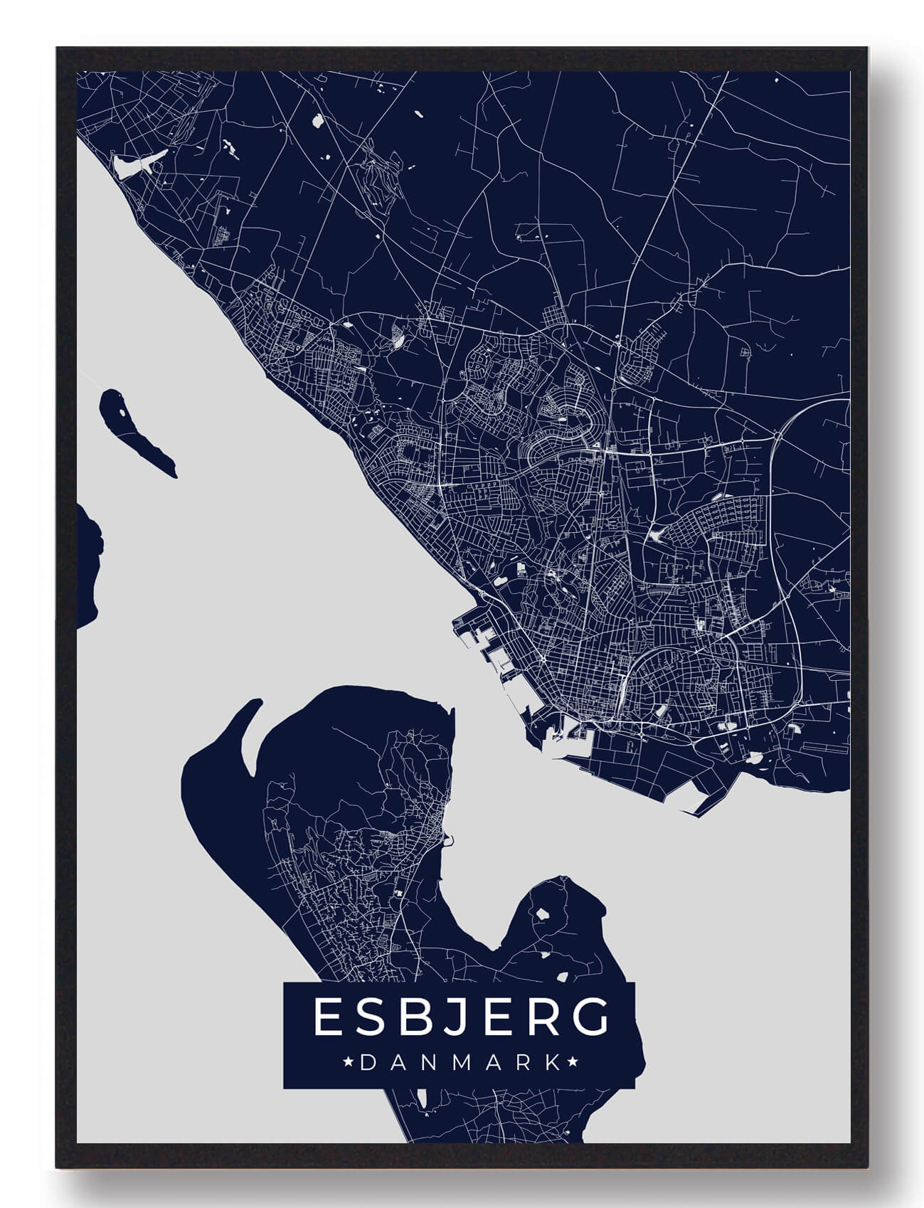 Esbjerg Plakat Mørkeblå