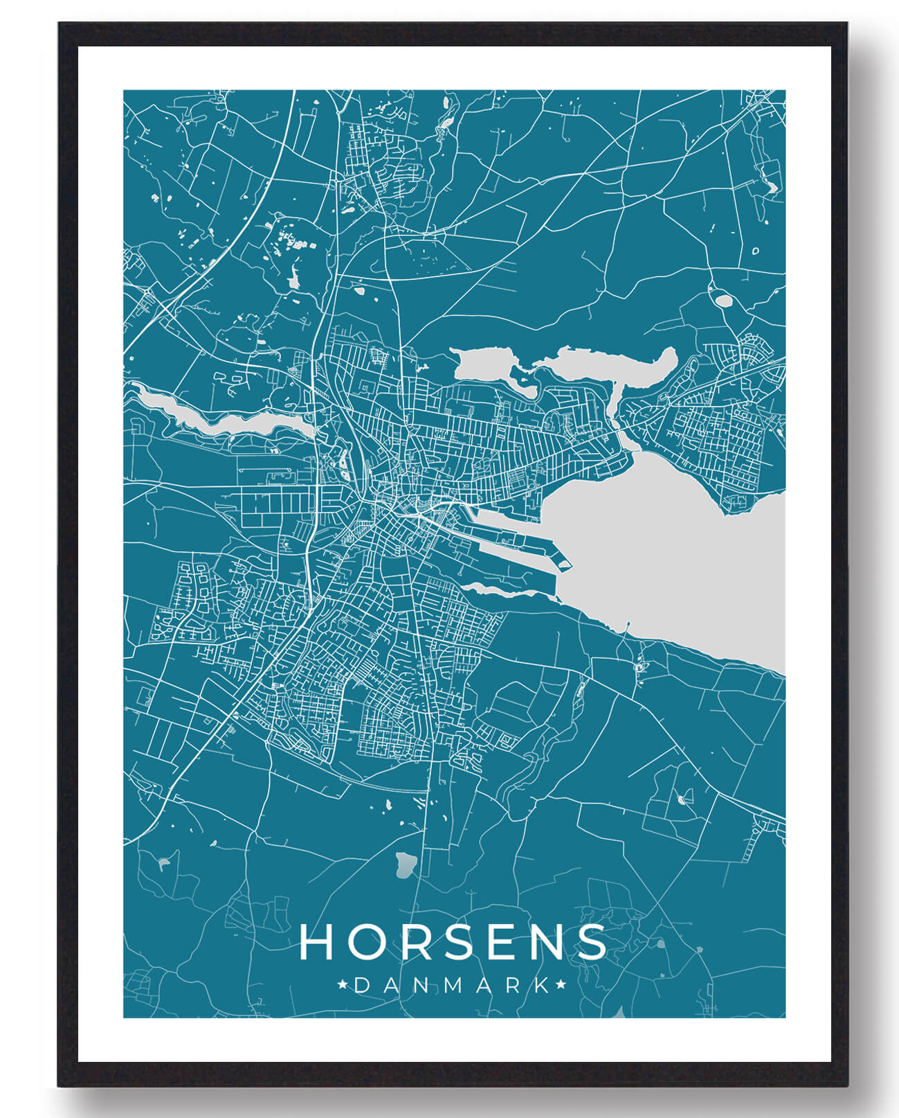Horsens By Plakat Blå