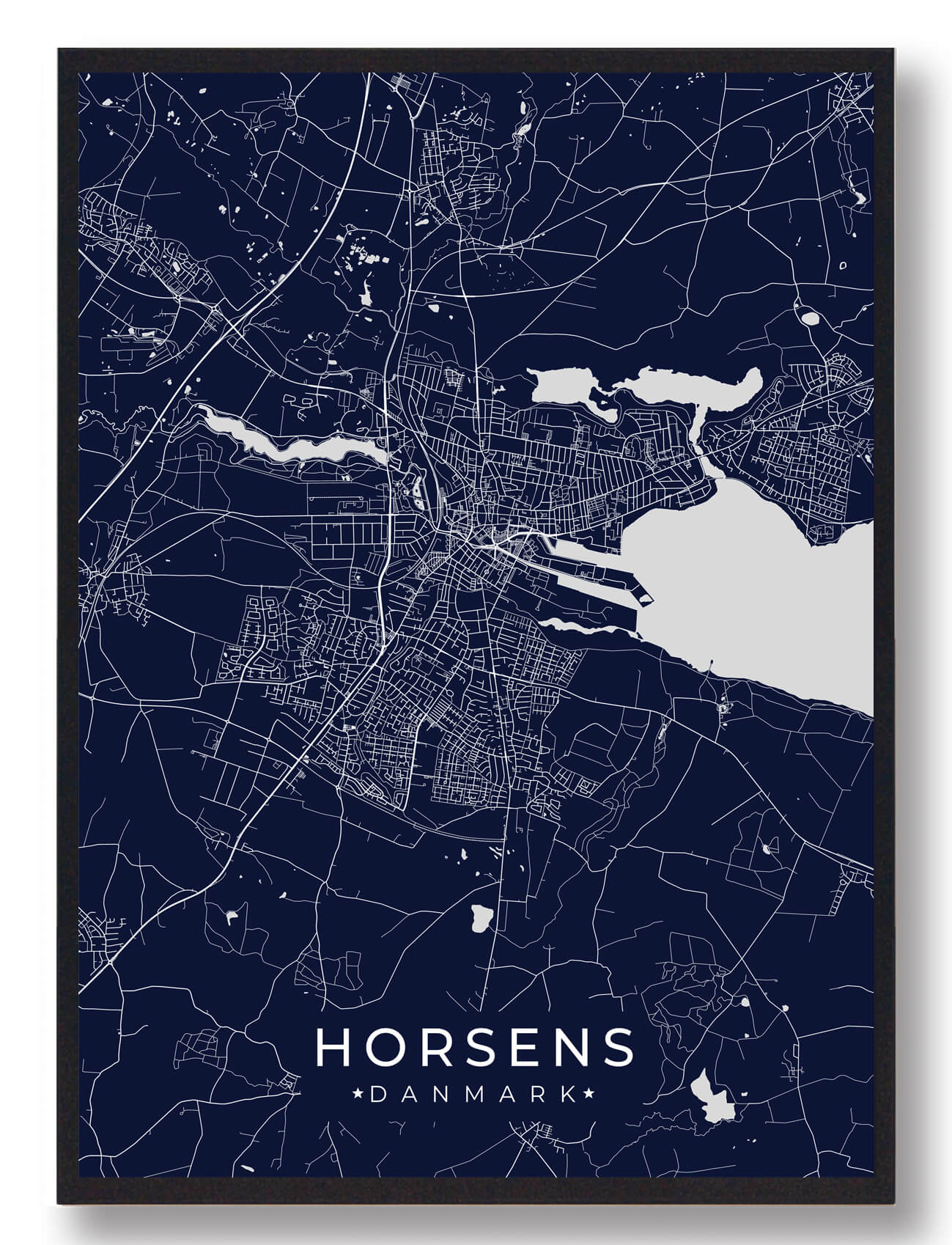 Horsens Plakat Mørkeblå