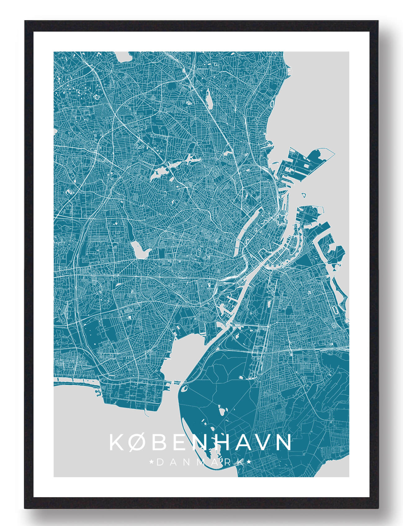 København By Plakat Blå