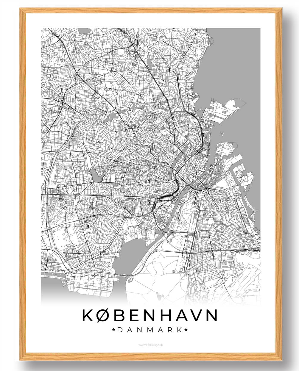 København By Plakat Hvid
