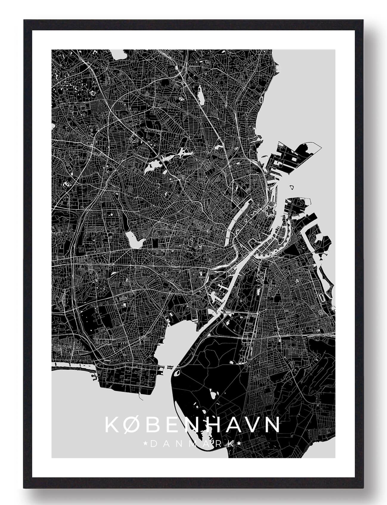 København By Plakat Sort