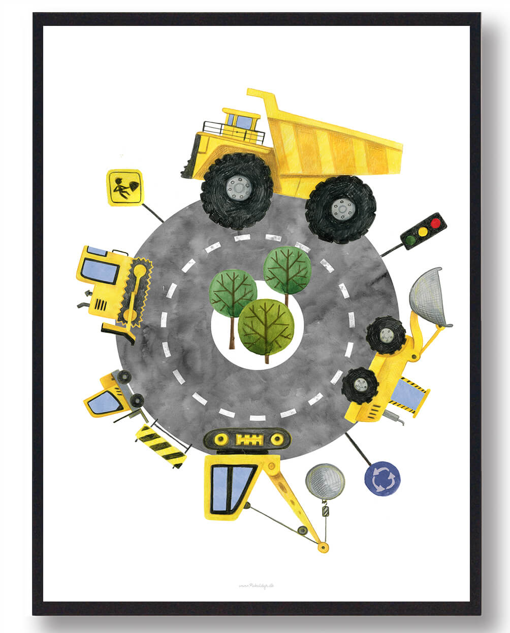 -vejbane Håndtegnet Plakat