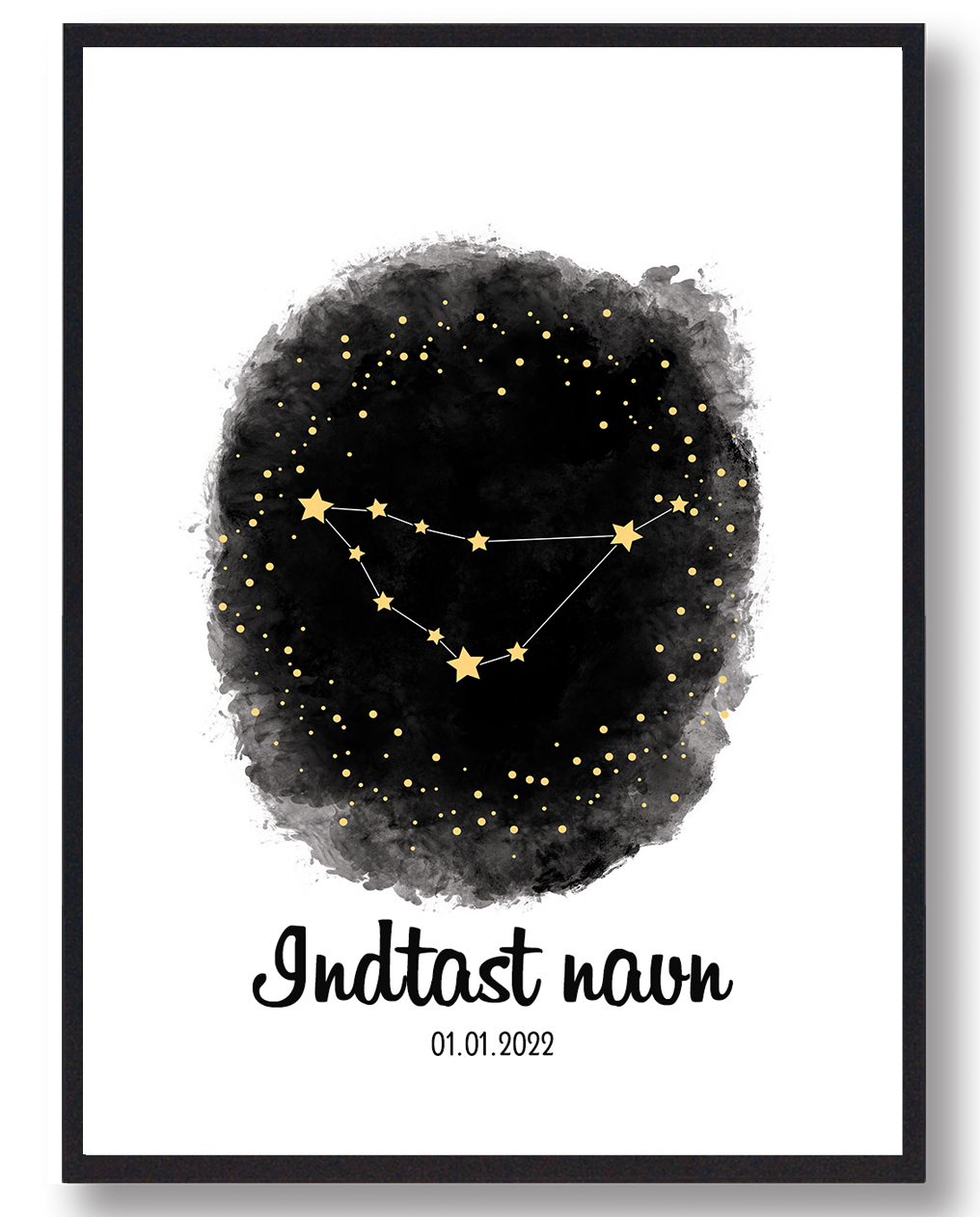 Personlig Stjernetegnsplakat Med Navn Stenbukken