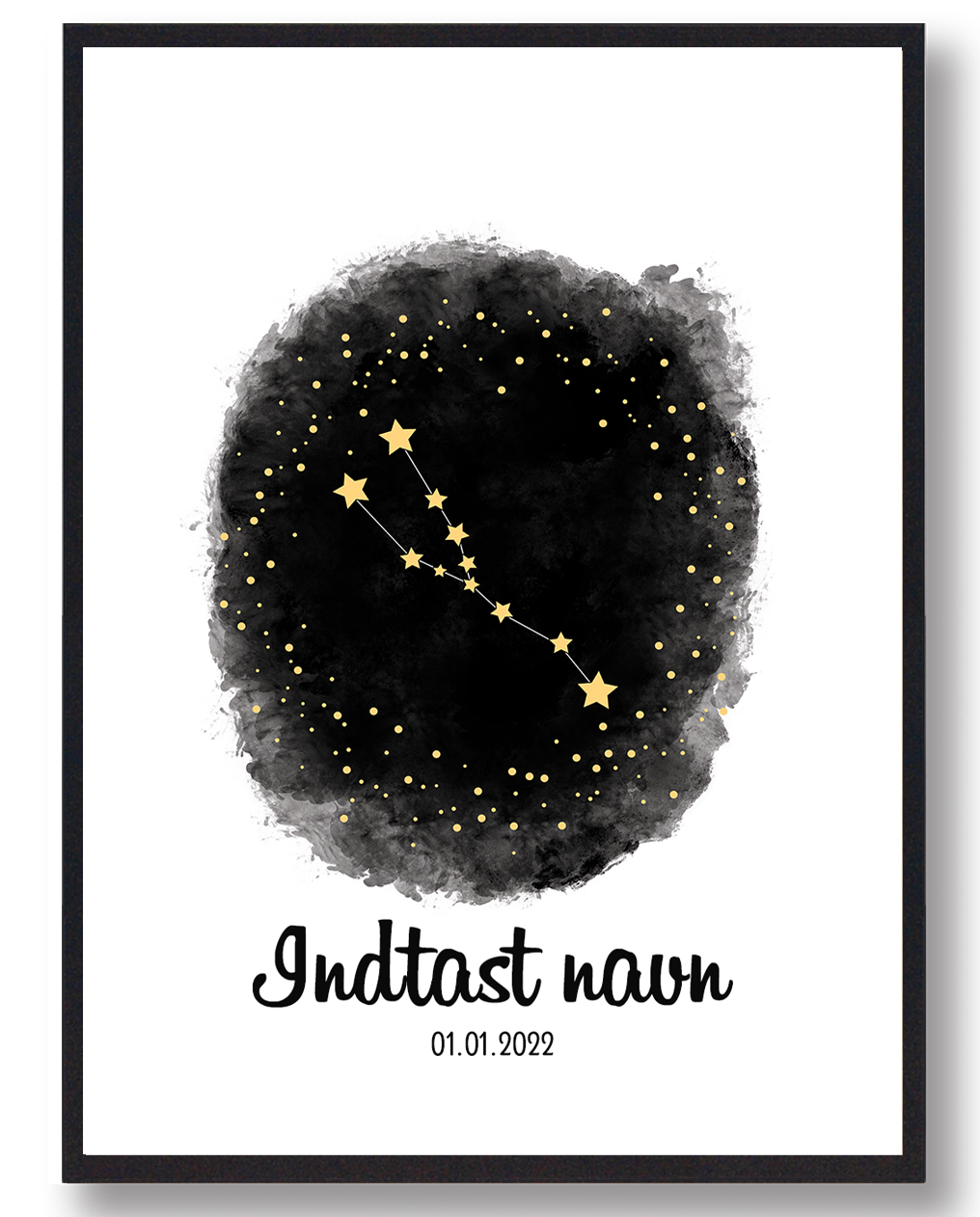 Personlig Stjernetegnsplakat Med Navn Tyren