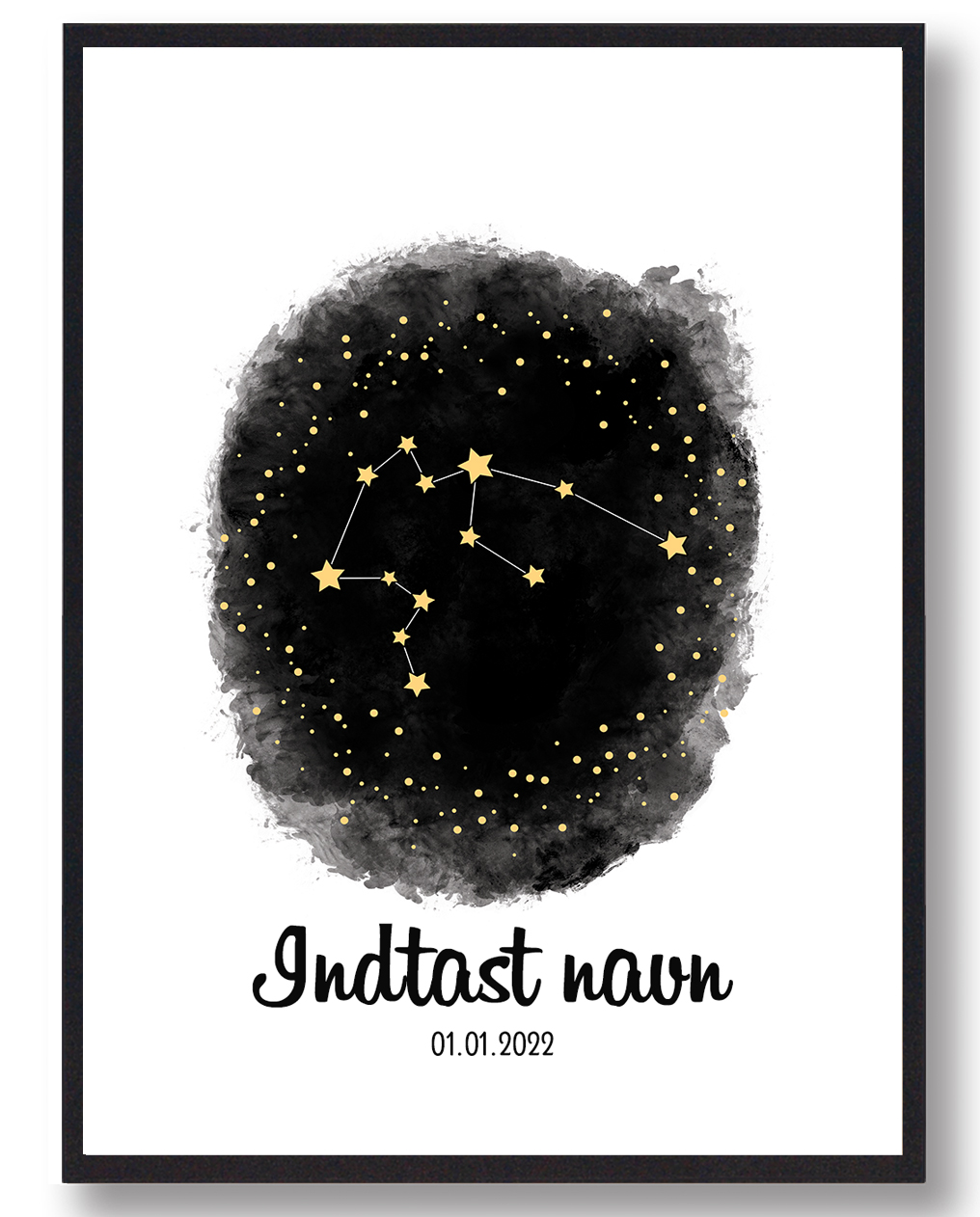 Personlig Stjernetegnsplakat Med Navn Vandmanden