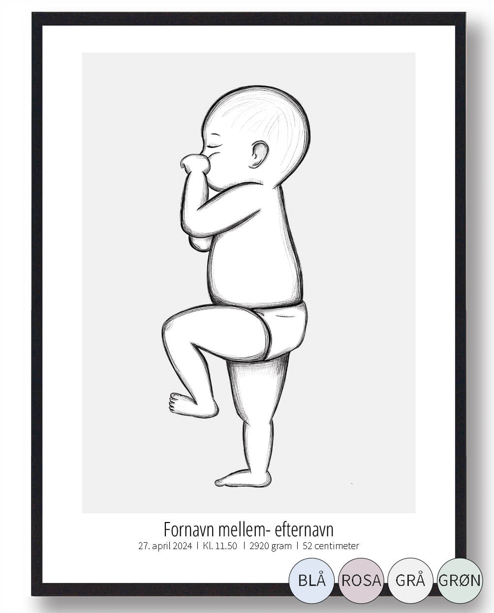 :  Skitse Fødselsplakat