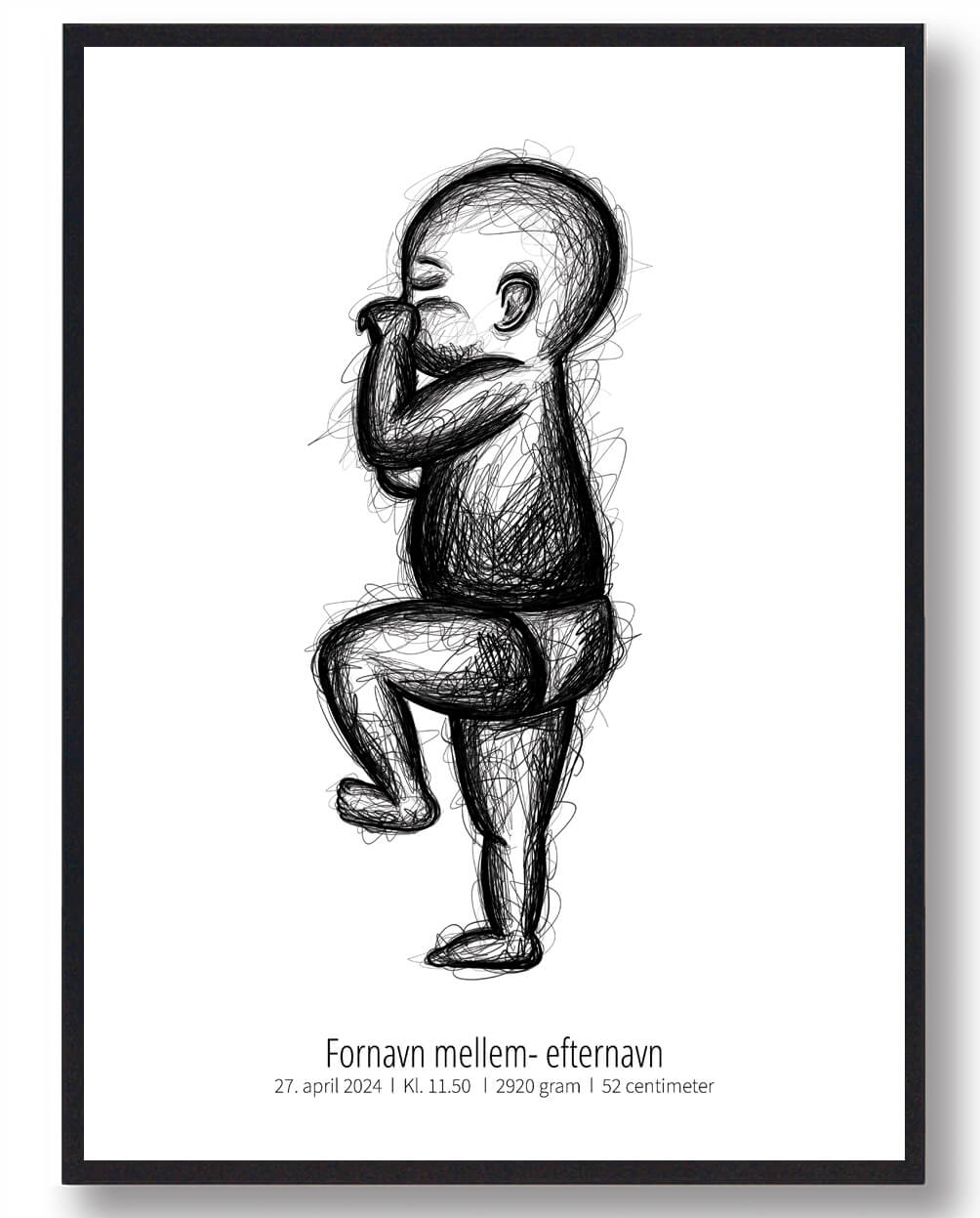 :  Skitse Fødselsplakat