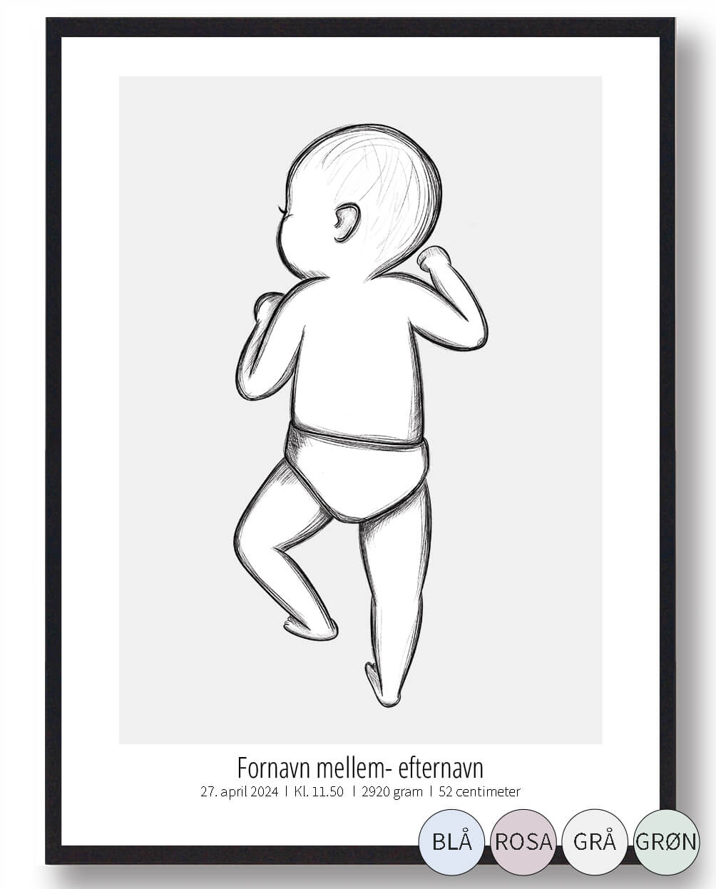 :  Skitse Fødselsplakat