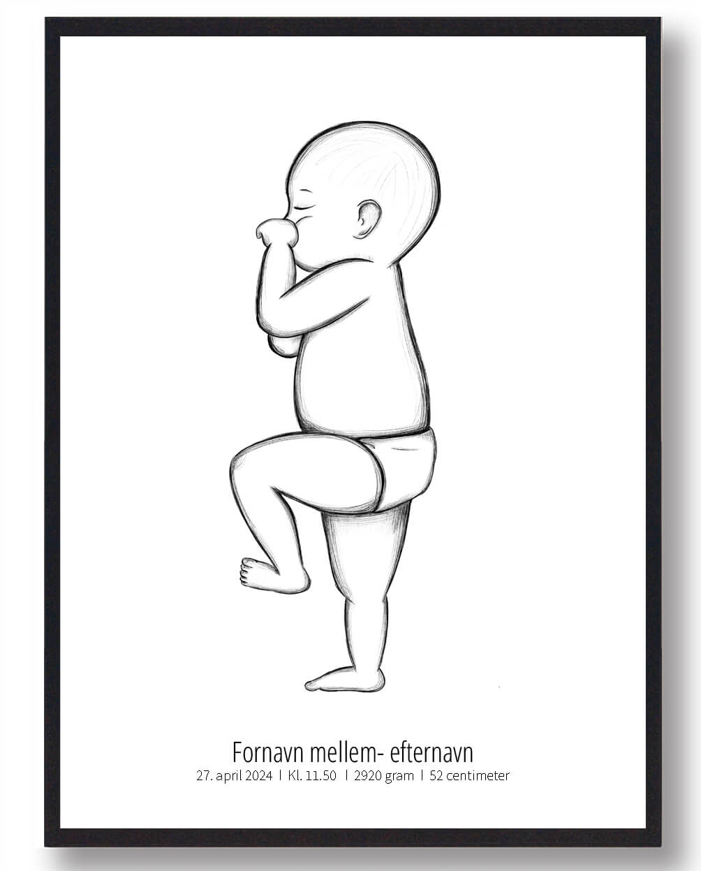 :  Skitse Fødselsplakat