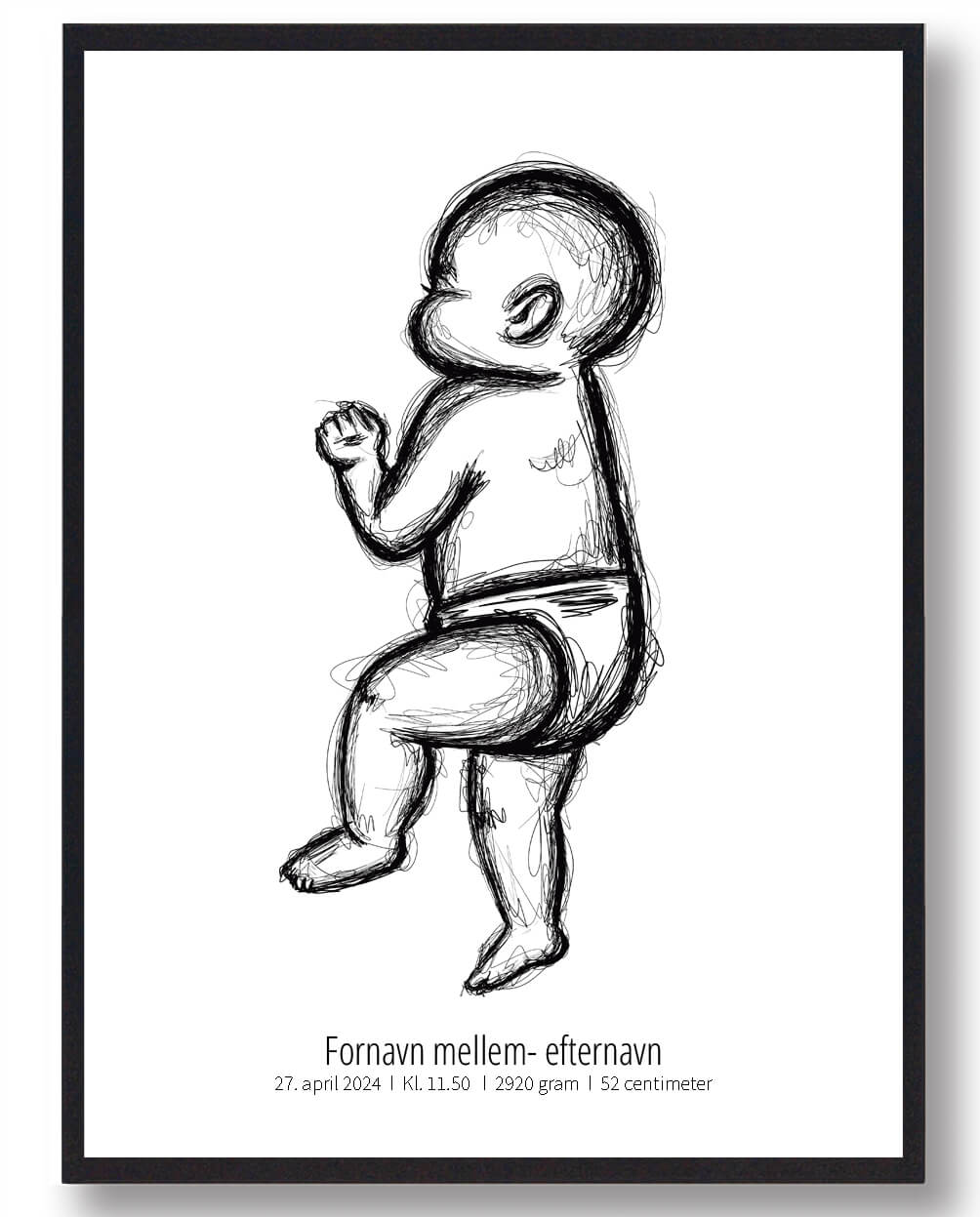 :  Skitse Fødselsplakat