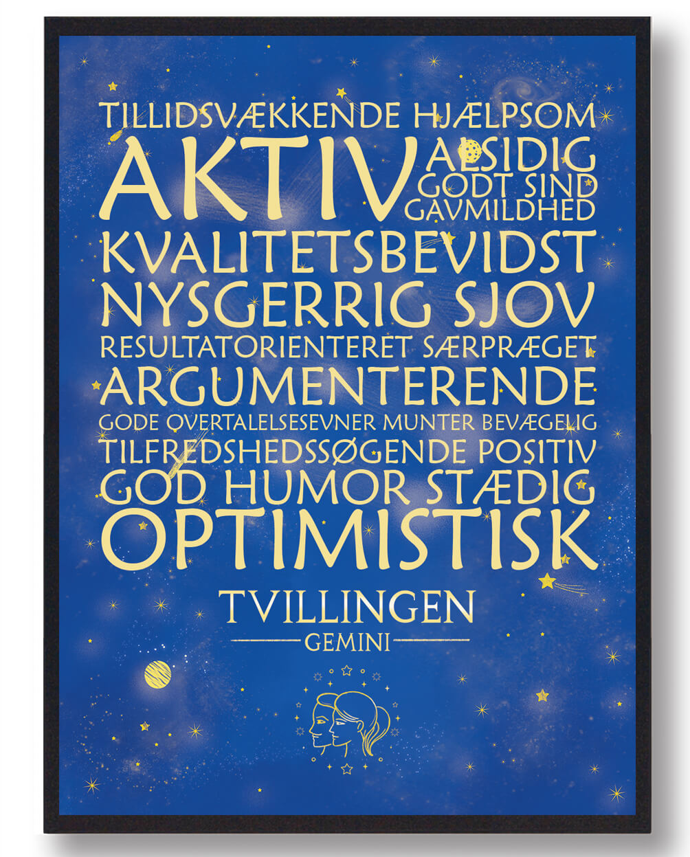 Stjernebillede Tvillingen  Blå