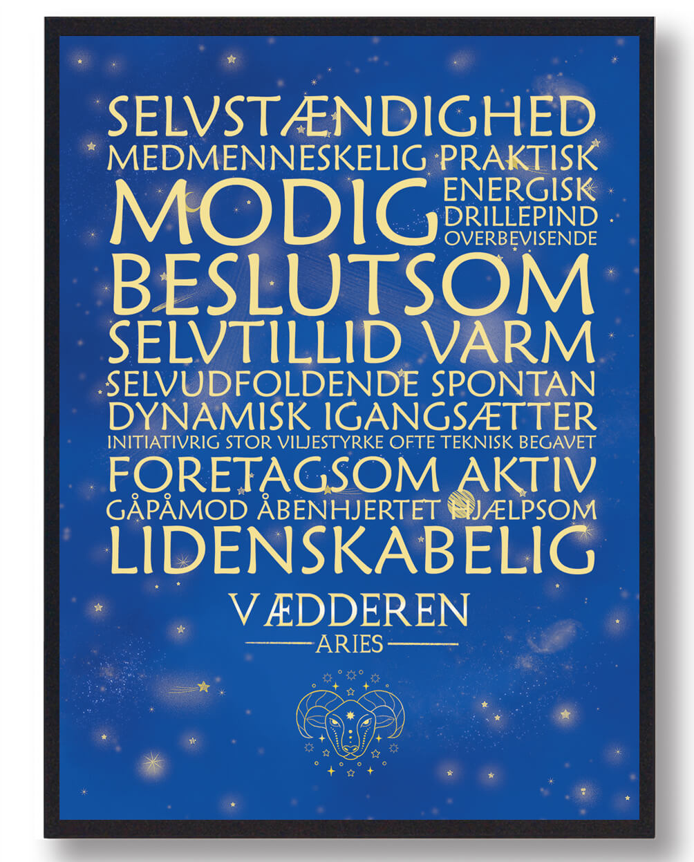 Stjernebillede Vædderen  Blå