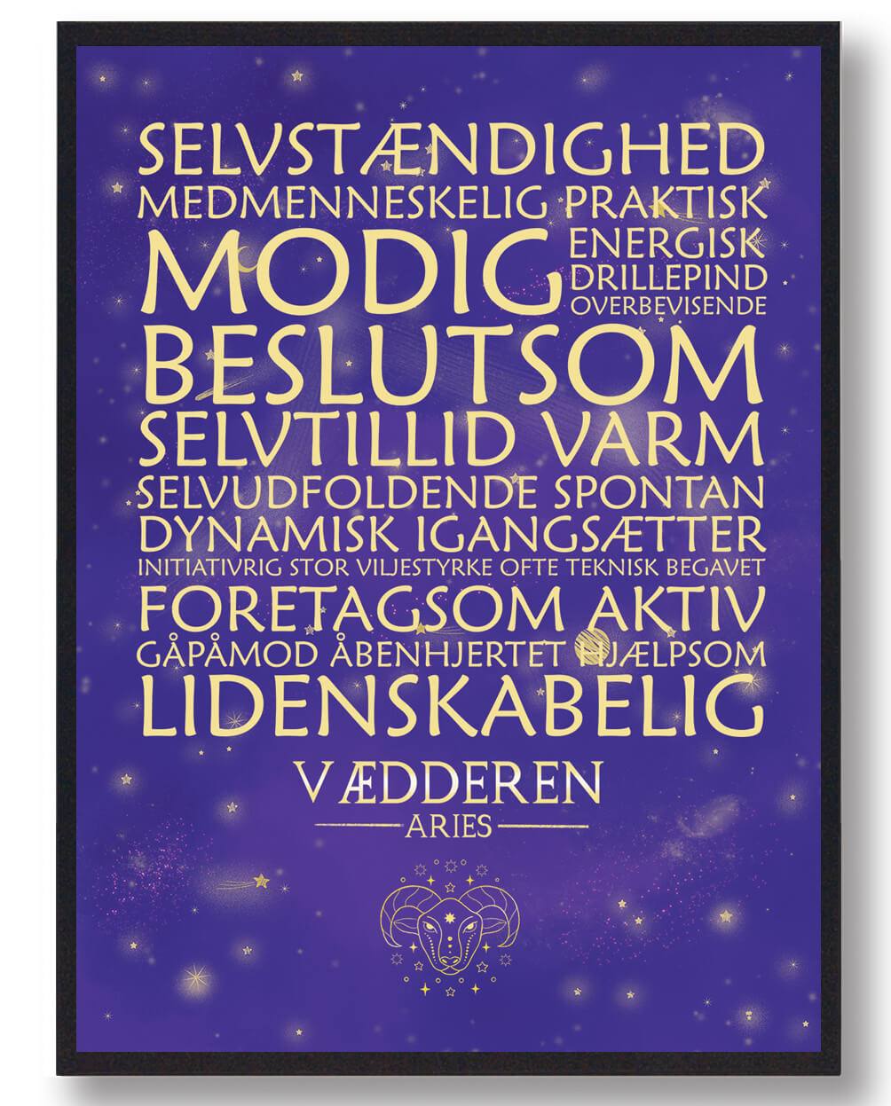 Stjernebillede Vædderen  Lilla
