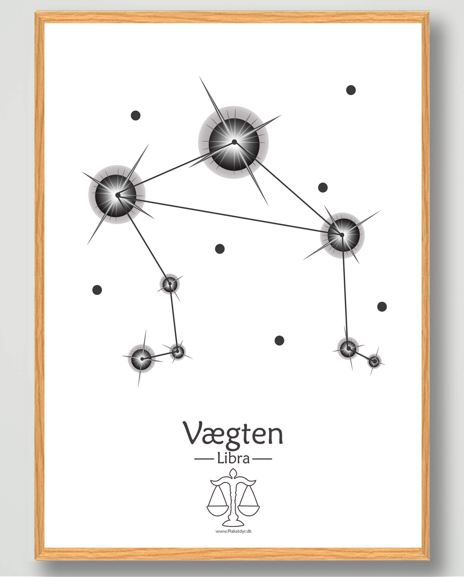 Stjernebillede Vægten  Hvid  Plakat