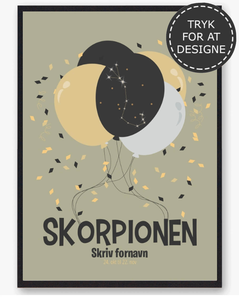 Stjernetegn Skorpionen Personlig Plakat