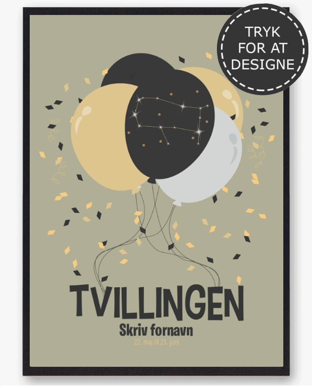 Stjernetegn Tvillingen Personlig Plakat