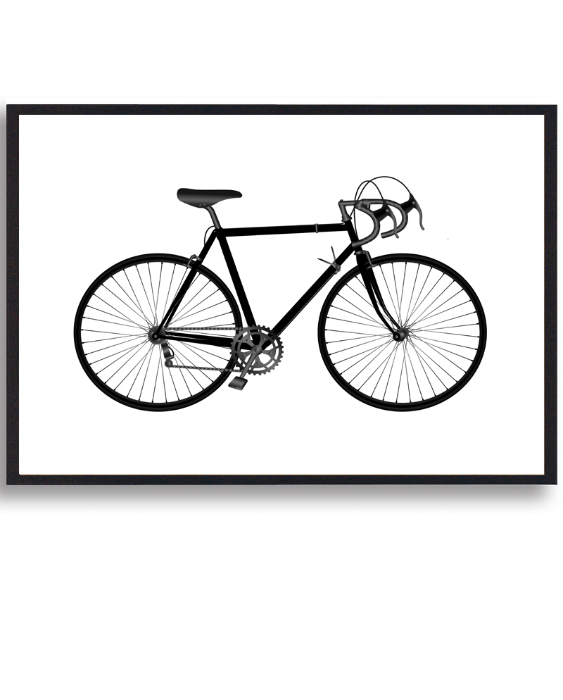 Stor Cykel Plakat  Sort