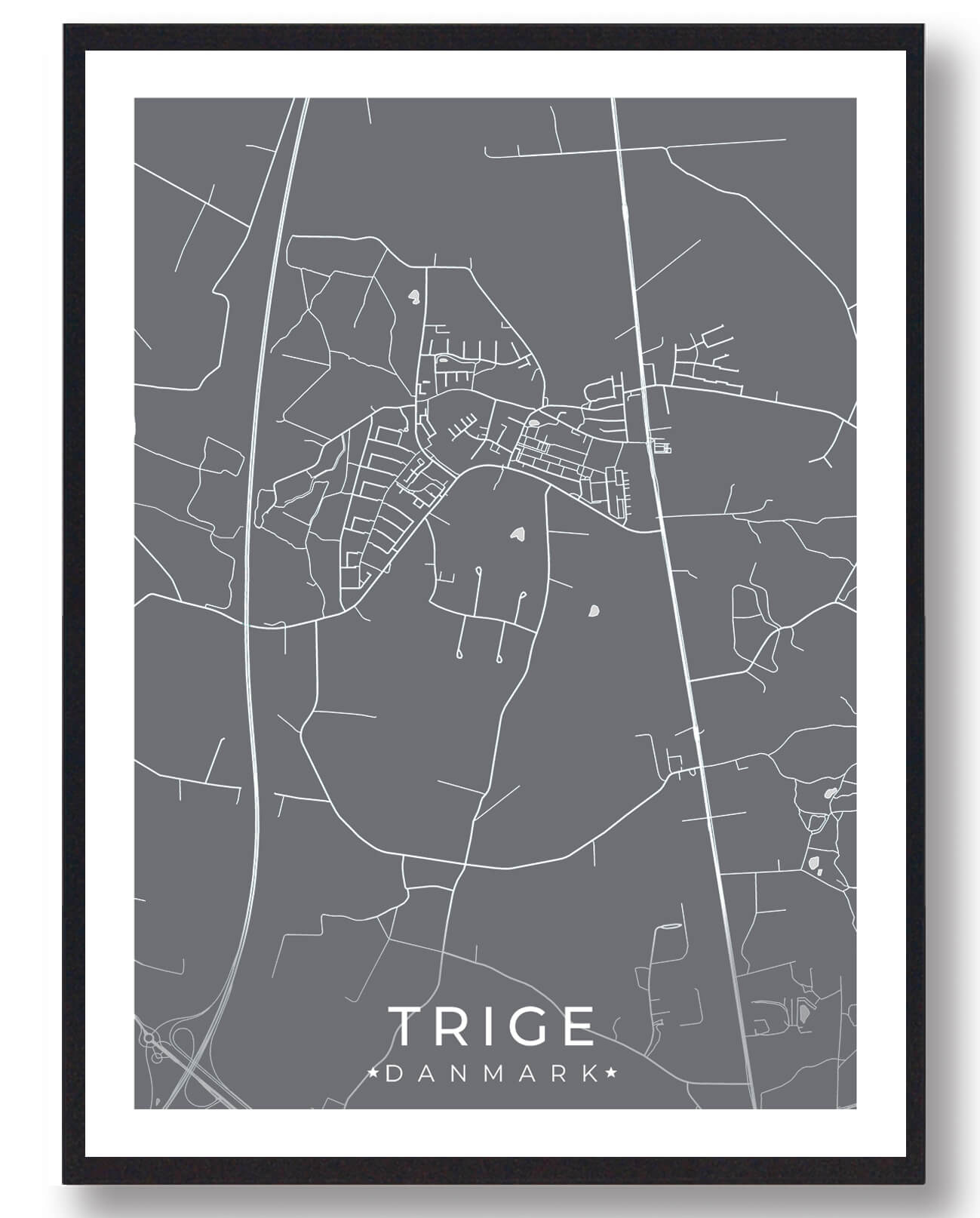 Trige By Plakat Grå