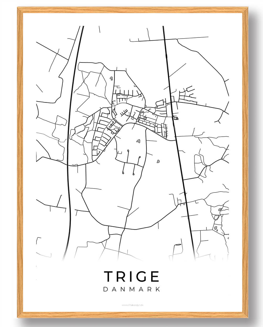 Trige By Plakat Hvid