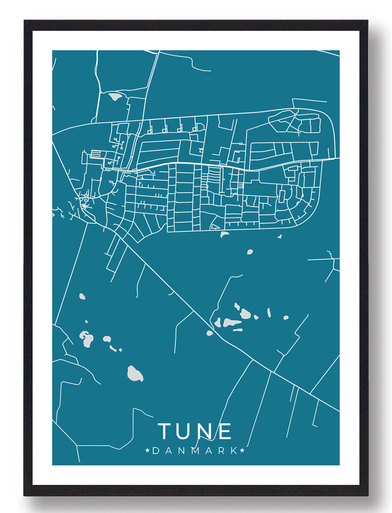 Tune By Plakat Blå