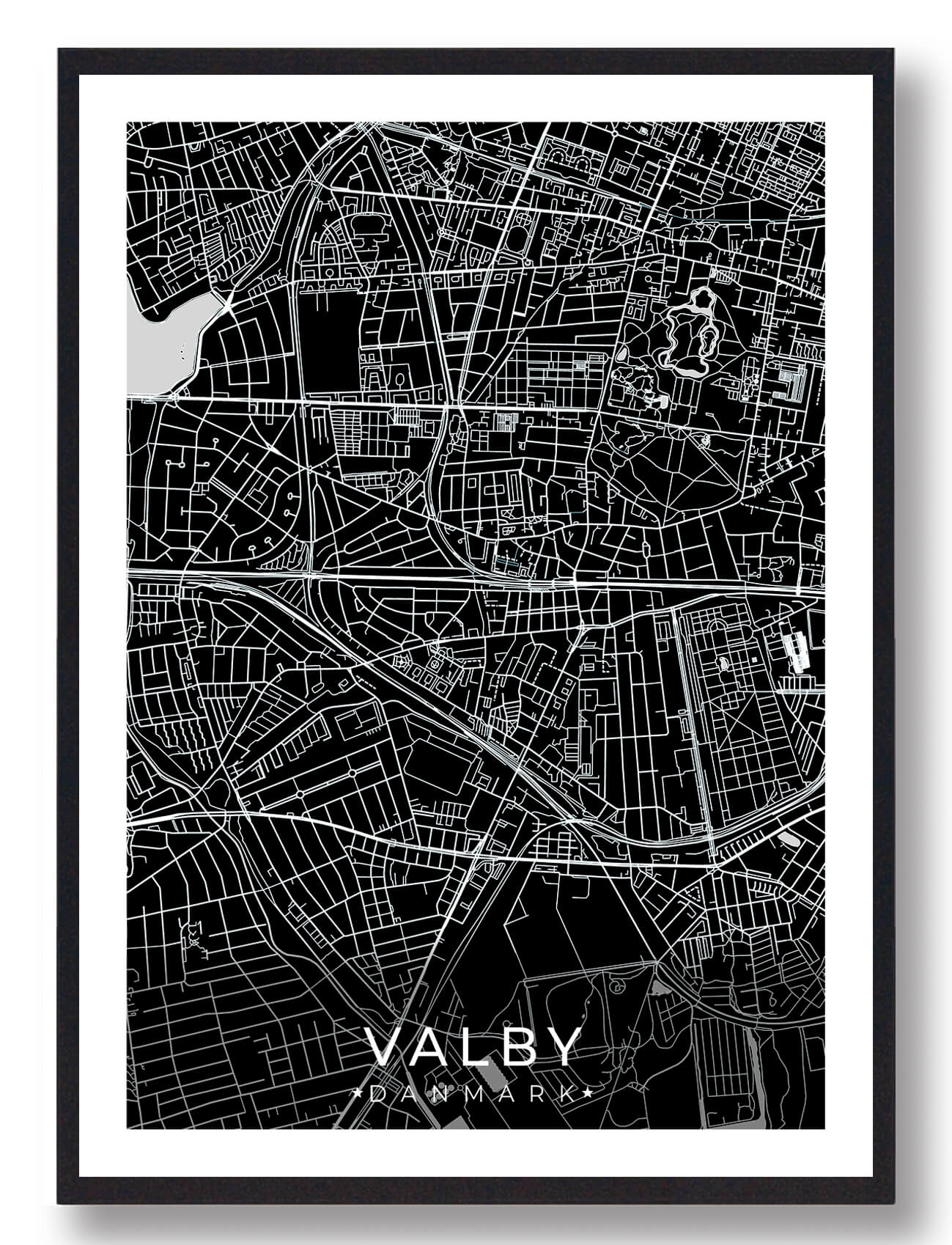 Valby By Plakat Sort