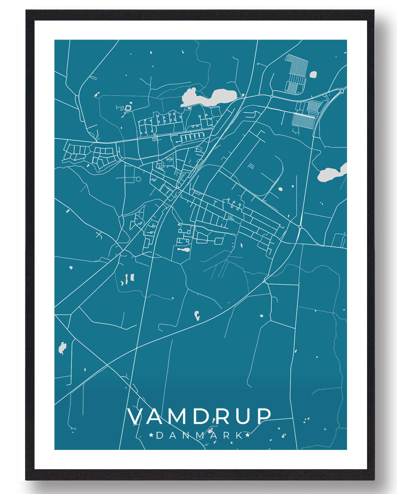 Vamdrup By Plakat Blå