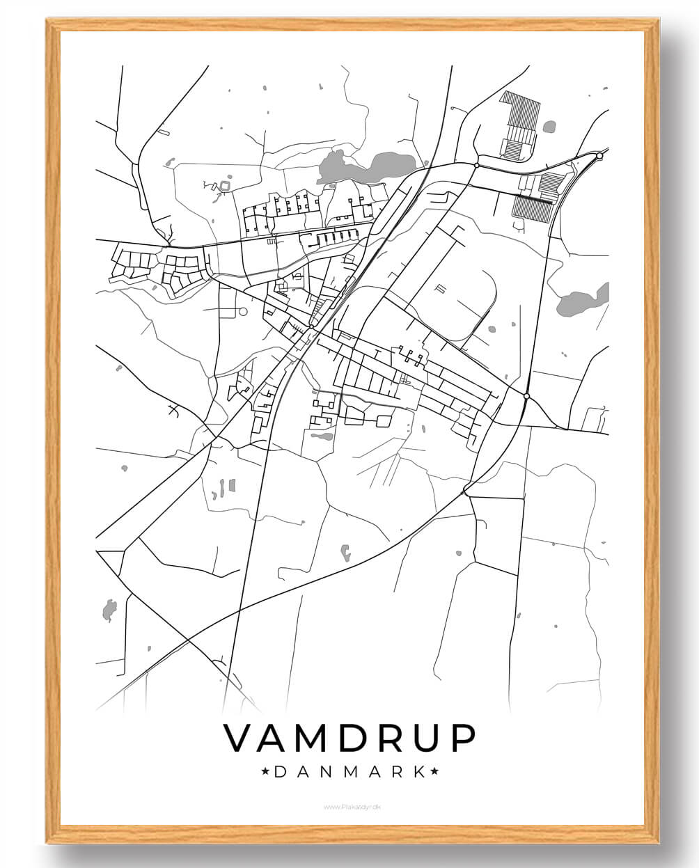 Vamdrup By Plakat Hvid