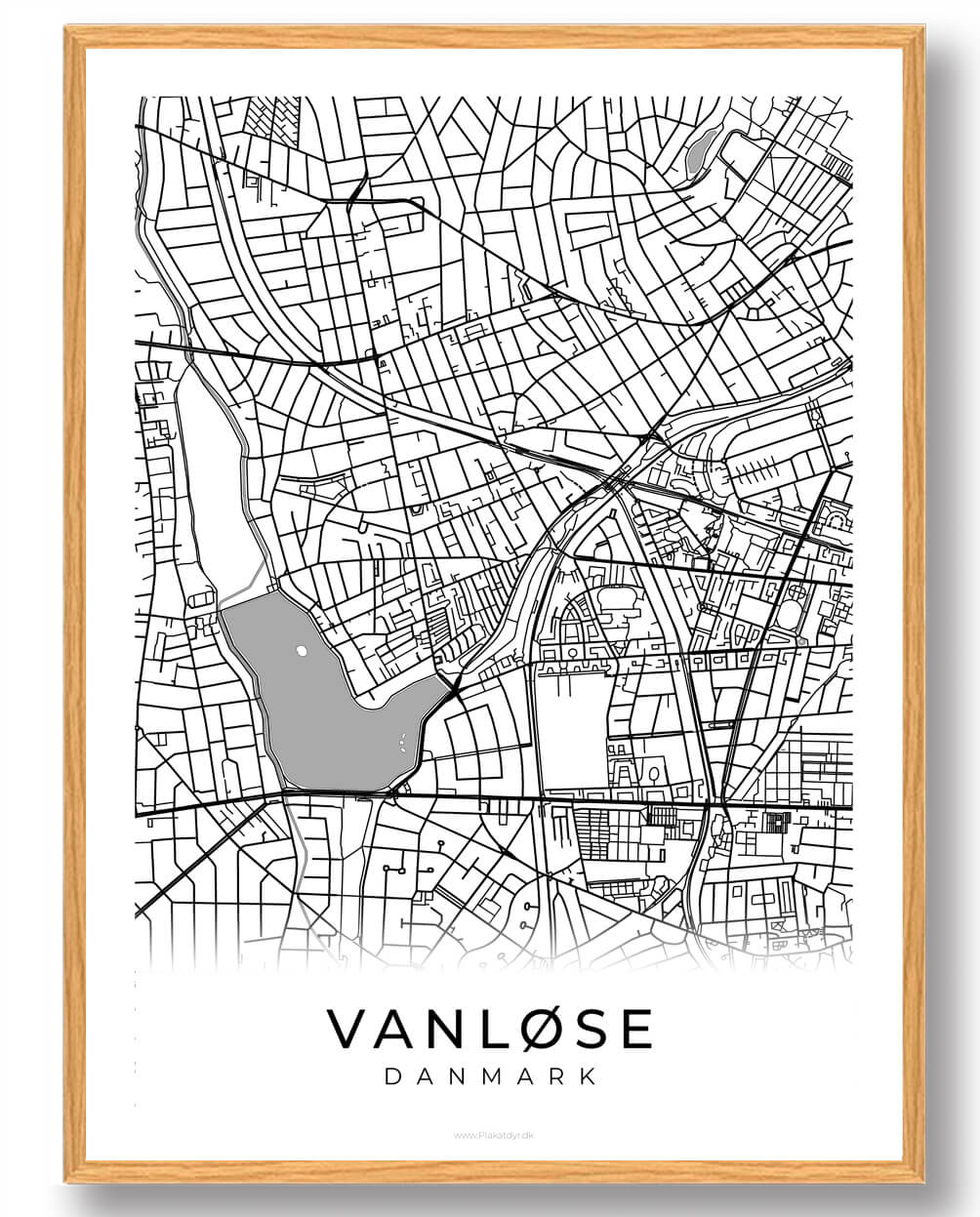 Vanløse By Plakat Hvid