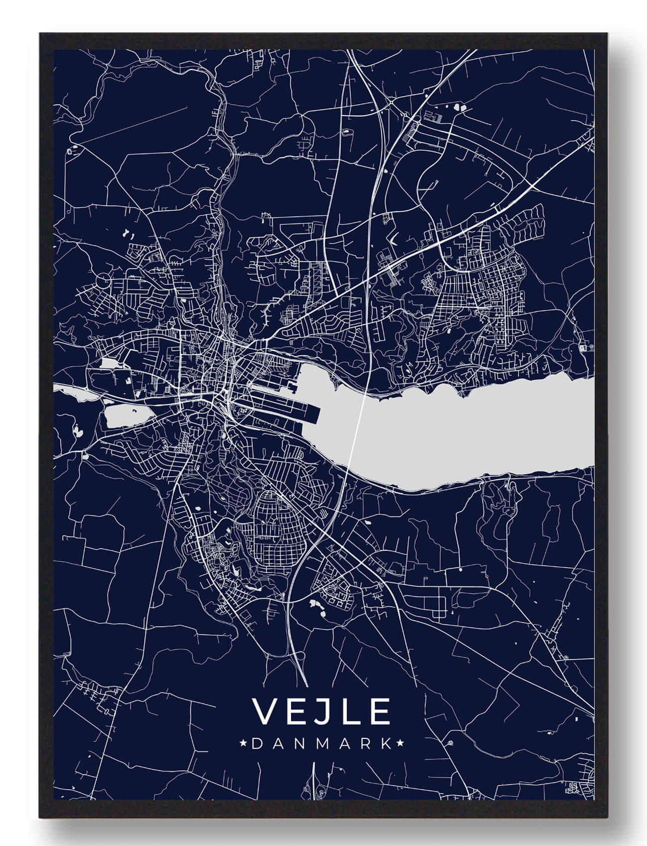 Vejle Plakat Mørkeblå