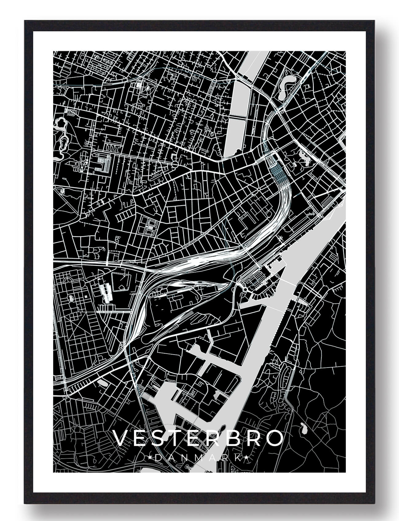 Vesterbro By Plakat Sort