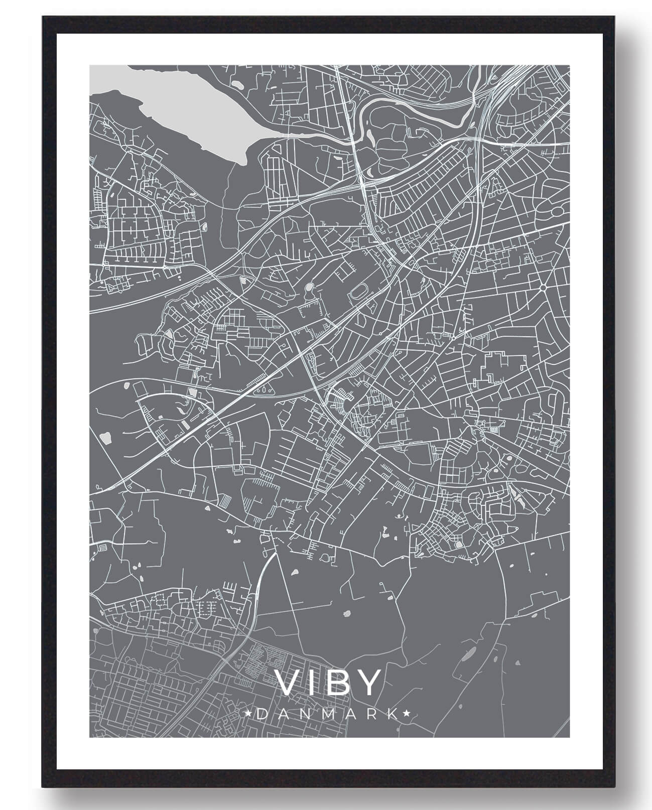 Viby   By Plakat Grå