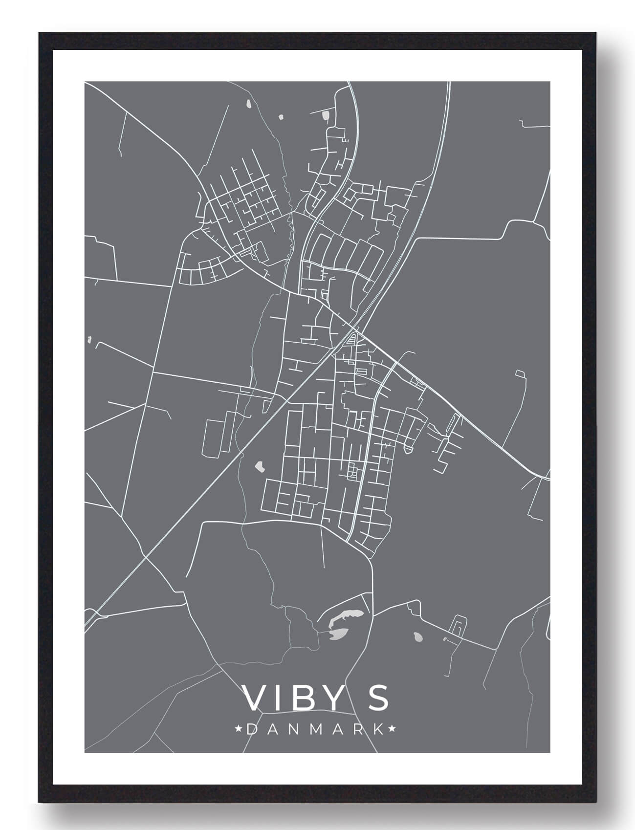 Viby   By Plakat Grå