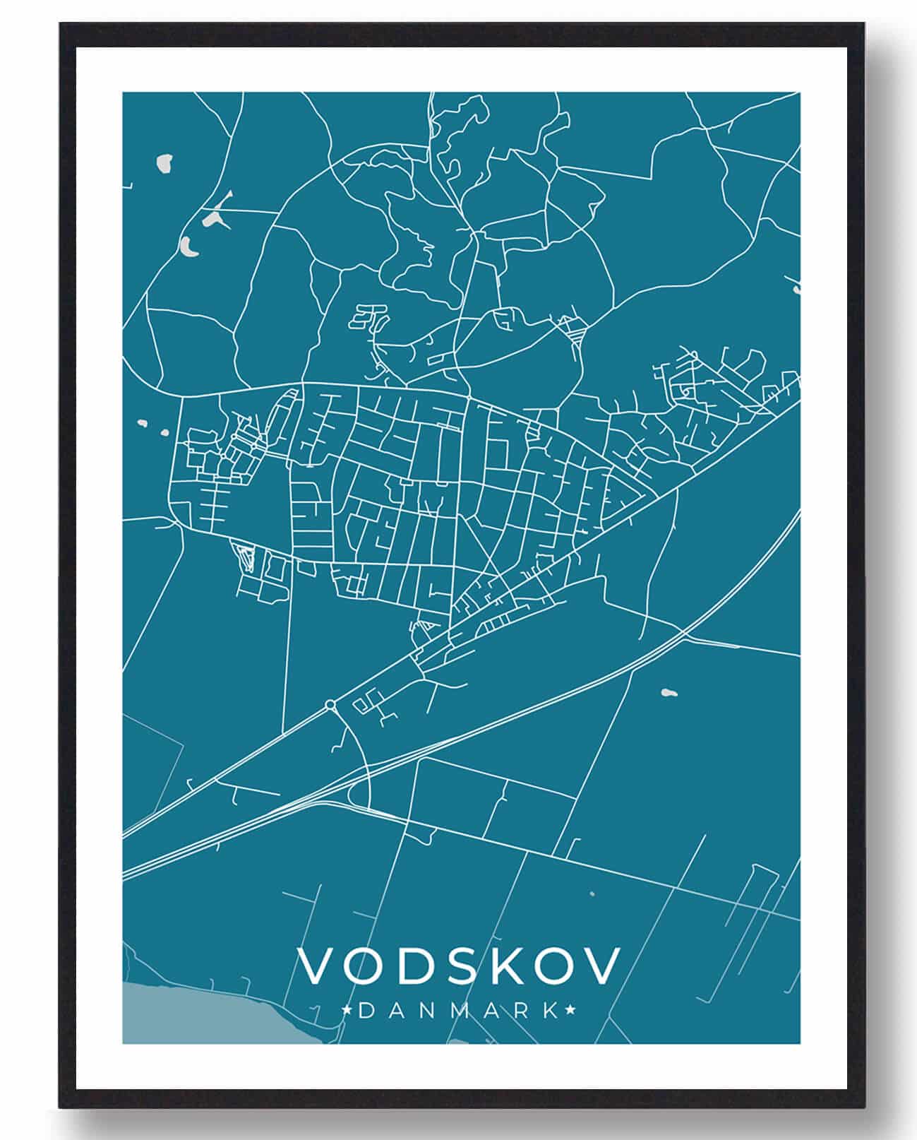 Vodskov By Plakat Blå