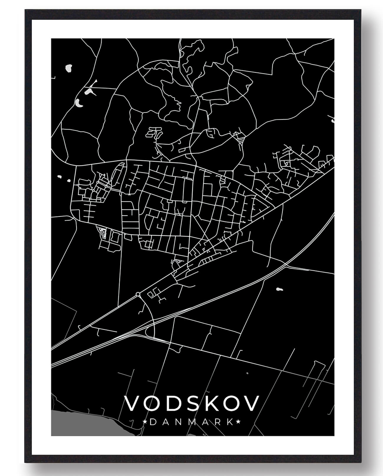 Vodskov By Plakat Sort