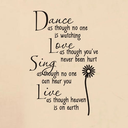 Dance Love Sing Live Wallsticker