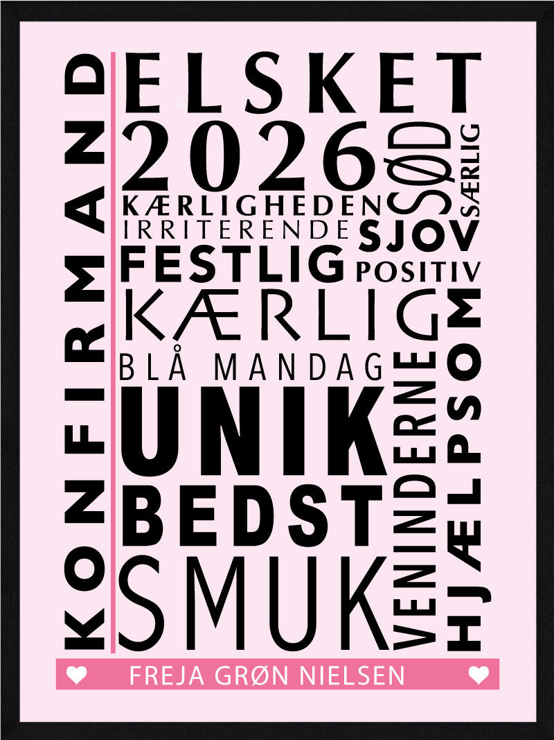 Konfirmand Citat Plakat Pige