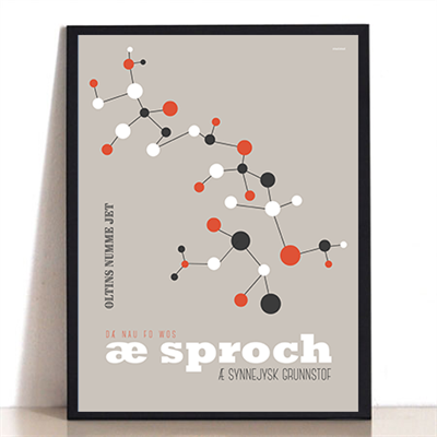 Oltins Numme Jet Plakat Grå