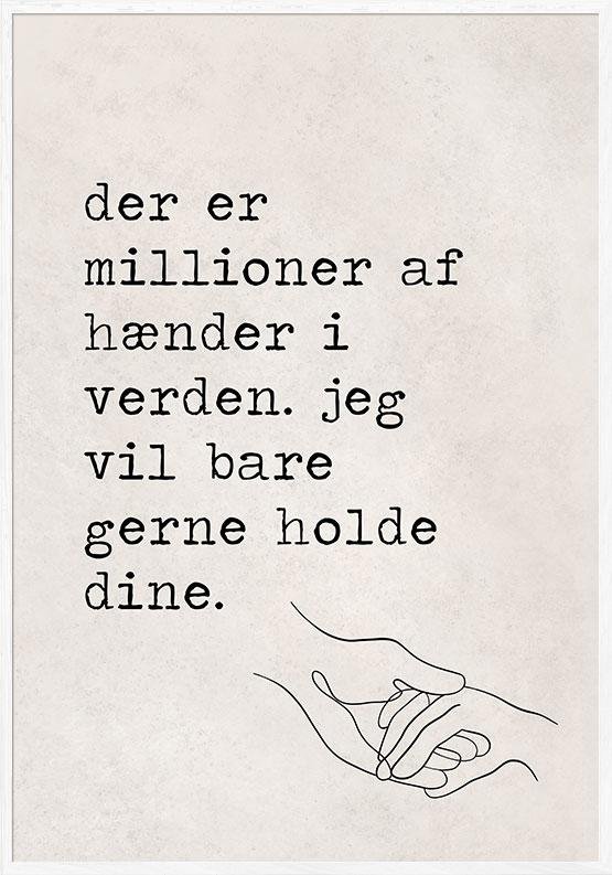 Plakat Med Fint Citat Om Kærlighed Millioner Af Hænder