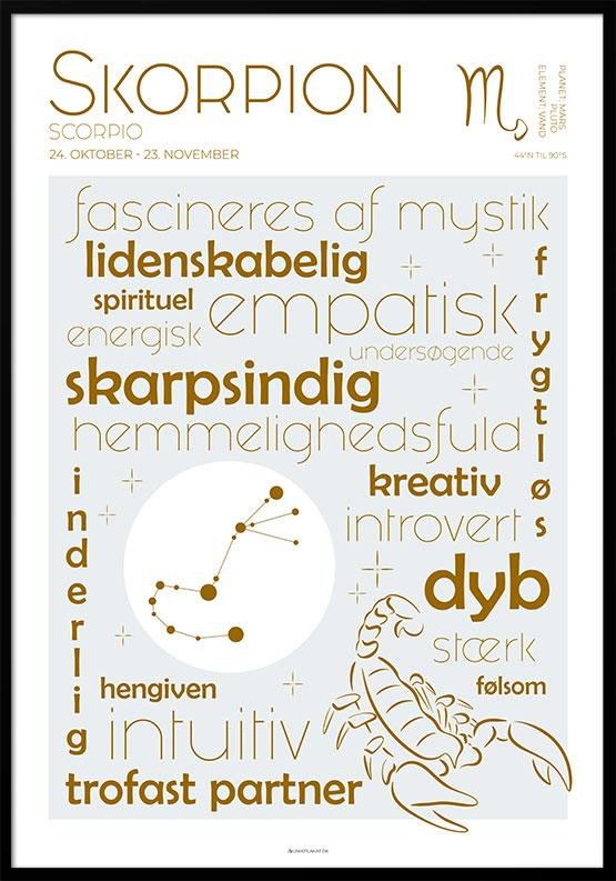 Plakat Stjernetegn Skorpion