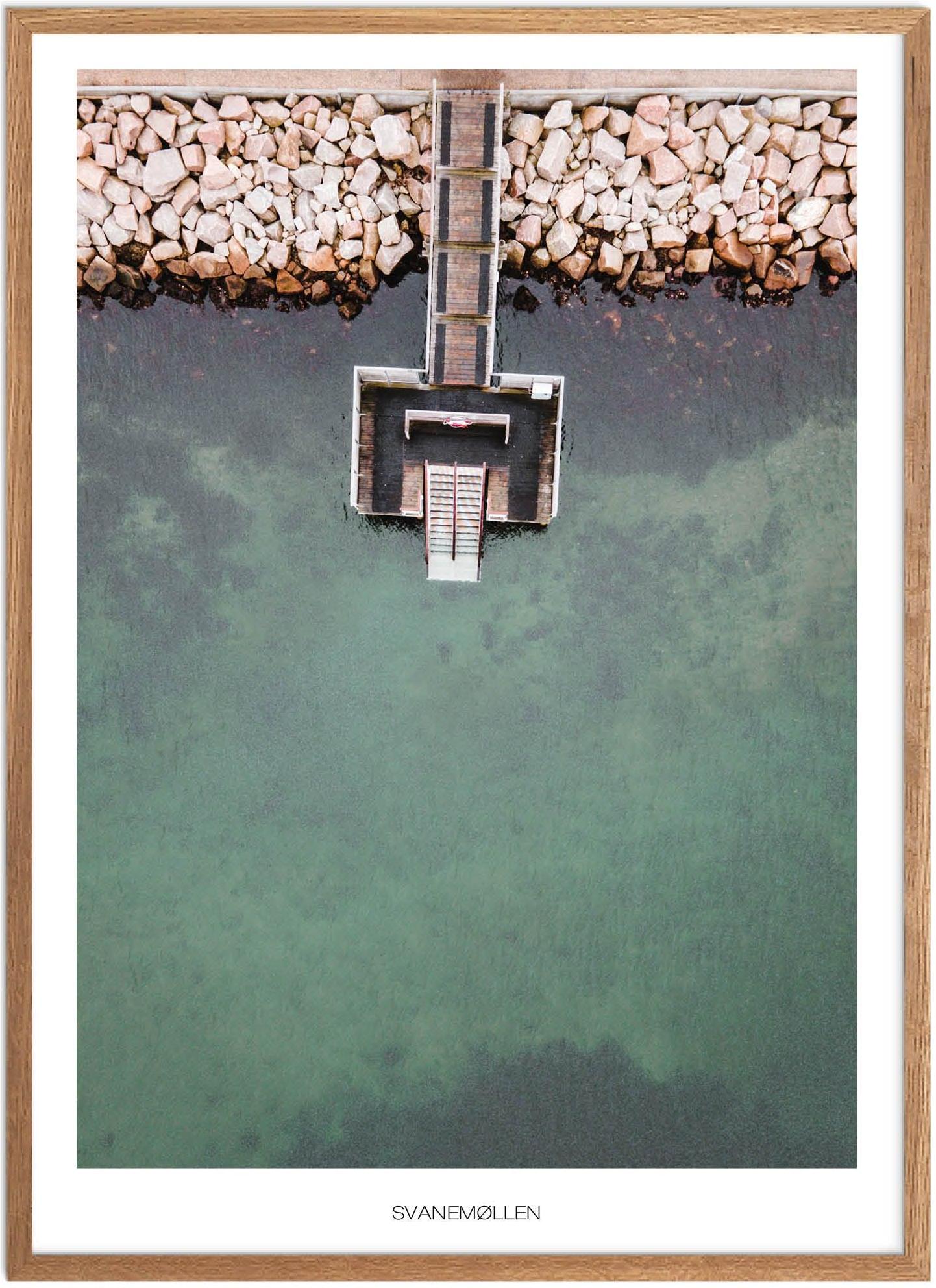 Plakat Svanemøllen Strand   Naturplakat   Plakater København   Plakat   Plakatsnedkeren   Drone-plakater